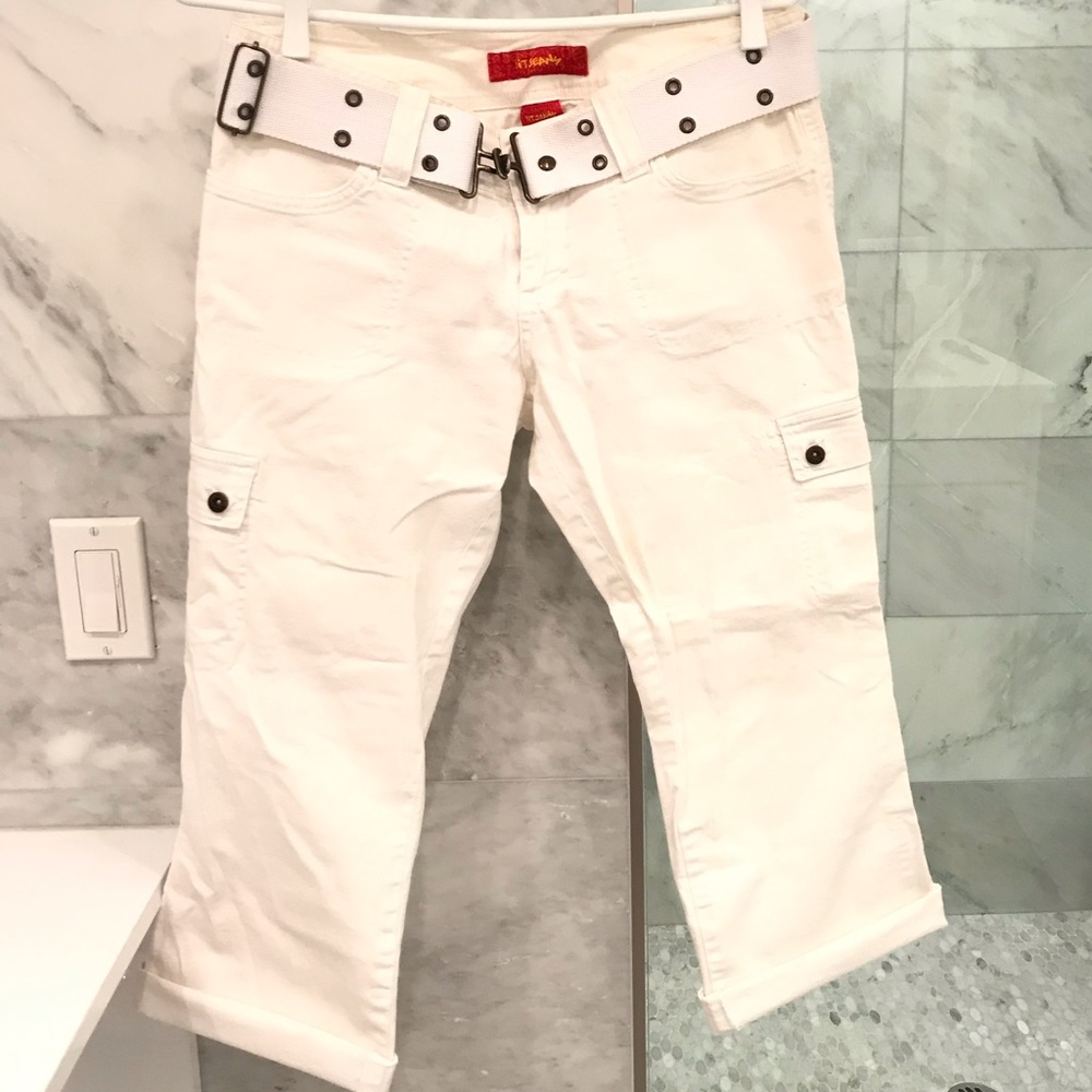 It Jeans White Jean Stretch Capris